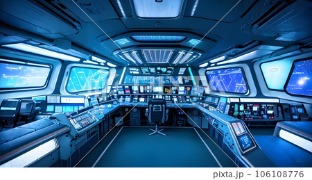 宇宙船内のイラスト「AI生成画像」 106108776