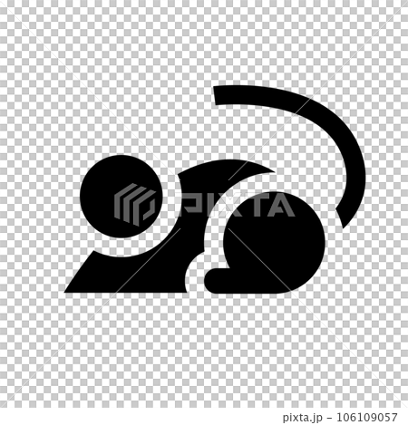 代表十二生肖、兒童和老鼠的填充風格圖標 106109057