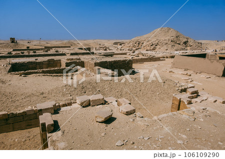 Egypt Summer Travel. Saqqara Pyramid Complex Panorama 106109290