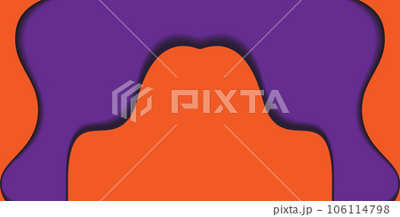 Vector Abstract Background texture in paper cut style in trendy Halloween shades with copyspace. EPS 106114798