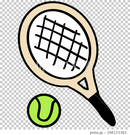 tennis ball and racket icon for tennis 106115361