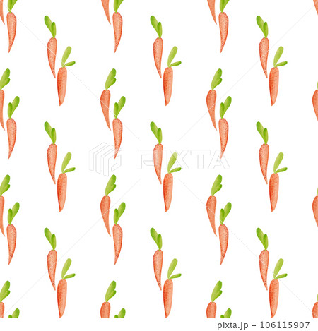 A bed with carrots. Abstract seamless watercolor pattern A bed with carrots. Abstract seamless watercolor pattern 106115907
