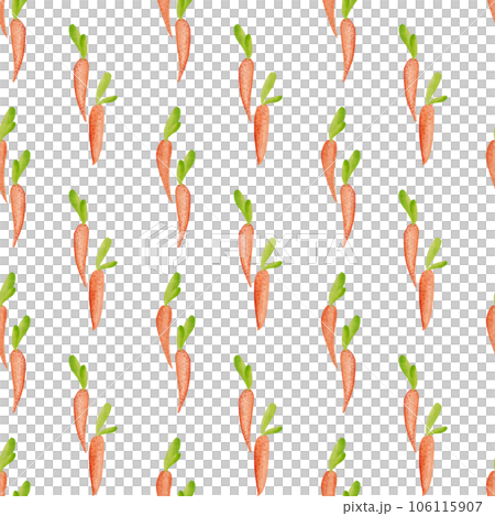 A bed with carrots. Abstract seamless watercolor pattern A bed with carrots. Abstract seamless watercolor pattern 106115907