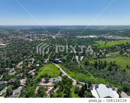 Aerial view of Boulder City, Colorado, USA. 106116116