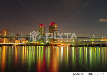 豊洲から望む街の夜景 豊洲から望む街の夜景 106116933