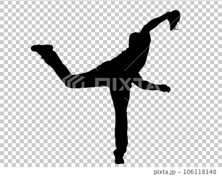 ピッチャーのシルエット 106118148