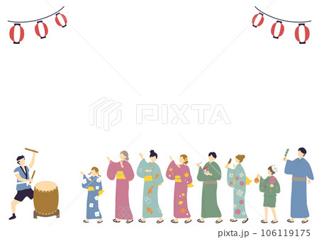 お祭りを楽しむ人達 お祭りを楽しむ人達 106119175