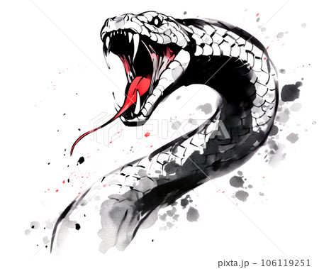 威嚇する蛇 威嚇する蛇 106119251