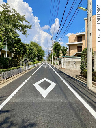 住宅街風景 世田谷区弦巻5丁目周辺の夏 住宅街風景 世田谷区弦巻5丁目周辺の夏 106119866