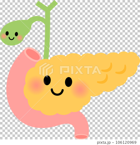 胆嚢と膵臓のキャラクター 106120969