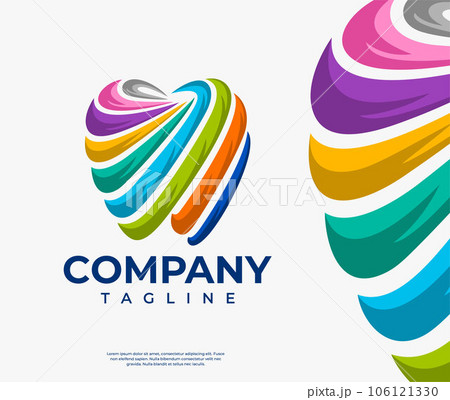 Colorful dental tooth logo design template. Modern child dental care logo brand. Colorful dental tooth logo design template. Modern child dental care logo brand. 106121330
