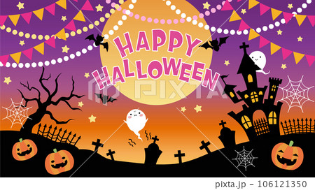 ハロウィンのかわいい背景素材 ハロウィンのかわいい背景素材 106121350