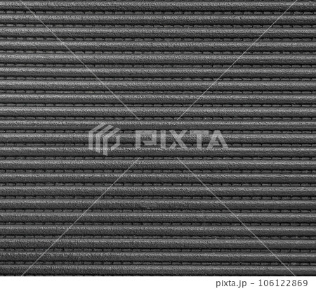 Elastic rubber texture in black color. line strange, close up shot 106122869