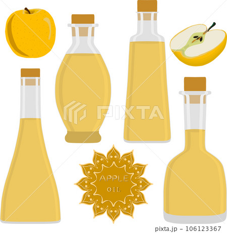 Various sweet tasty oil in glaas bottles 106123367