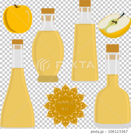 Various sweet tasty oil in glaas bottles 106123367