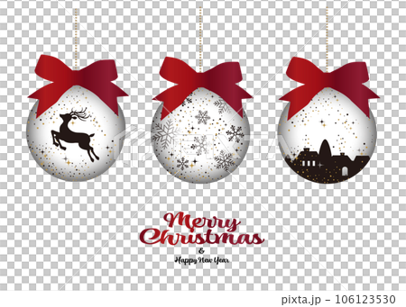 クリスマスオーナメントのイラスト素材 ベクター 12月 クリスマスオーナメントのイラスト素材 ベクター 12月 106123530