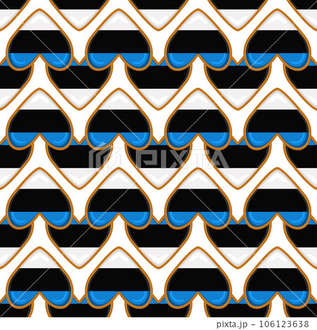 Pattern cookie with flag country Estonia in tasty biscuit 106123638