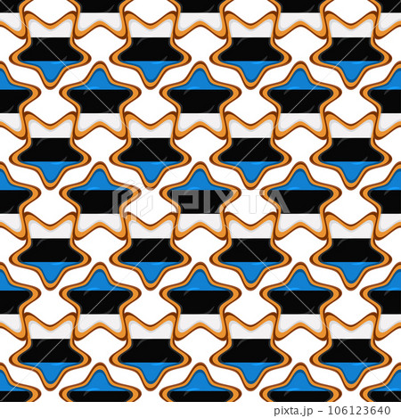 Pattern cookie with flag country Estonia in tasty biscuit 106123640