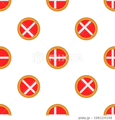 Pattern cookie with flag country Denmark in tasty biscuit 106124148