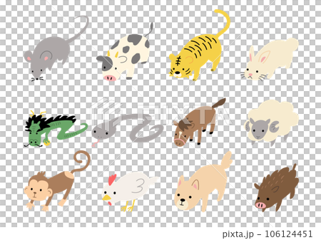 Cute zodiac illustration set Cute zodiac illustration set 106124451