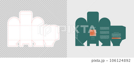 Cardboard box template. Cosmetic package box design. Vector illustration. 106124892