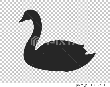 白鳥のシルエットのイラスト 白鳥のシルエットのイラスト 106124915