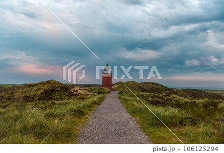 Beautiful evening landscape on Sylt island, Germany Beautiful evening landscape on Sylt island, Germany 106125294