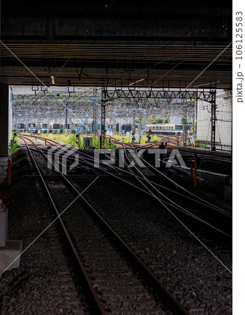 小田急線唐木田駅の車両基地を臨む 小田急線唐木田駅の車両基地を臨む 106125583