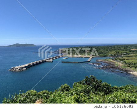貝津漁港と嵯峨野島 106126092