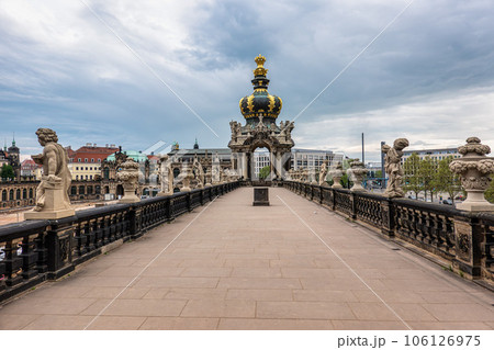 Famous Zwinger palace, Dresdner Zwinger Art Gallery of Dresden, Saxrony, Germany. 106126975