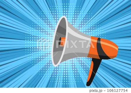 Megaphone icon. Amplify your message with this bold and attention-grabbing graphic. Perfect for marketing and communication themes. Loud 106127754