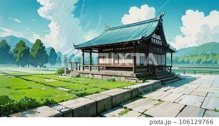 アニメの背景のイラスト「AI生成画像」 106129766