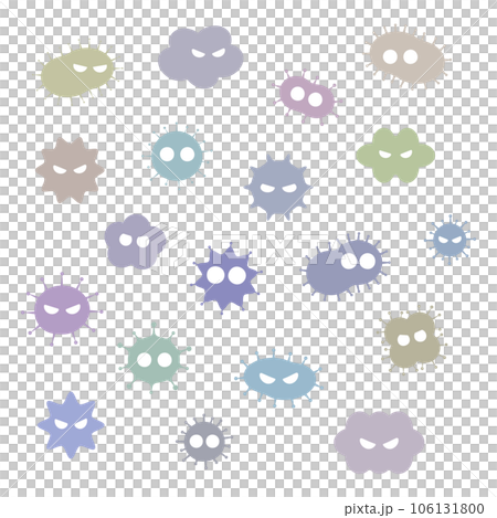 Cute vector illustration of bacteria / intestinal bacteria / lactic acid bacteria / bad bacteria / viruses / bacteria Cute vector illustration of bacteria / intestinal bacteria / lactic acid bacteria / bad bacteria / viruses / bacteria 106131800