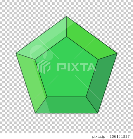 綠色寶石圖標。傑姆。向量。 106131837