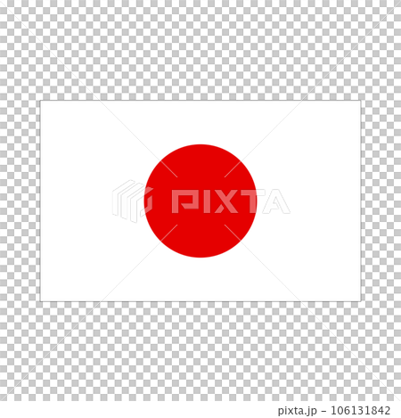 簡單的日本國旗圖標。日本人。向量。 簡單的日本國旗圖標。日本人。向量。 106131842