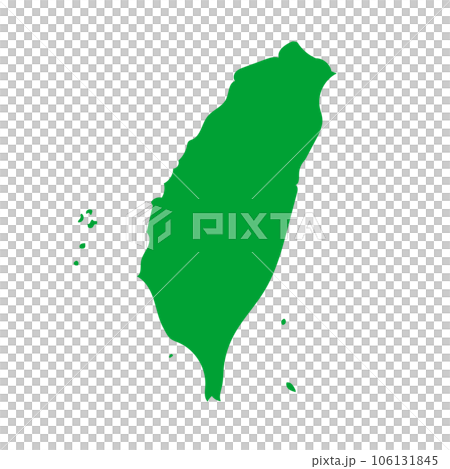 シンプルな台湾の地図アイコン。フォルモサ。ベクター。 106131845