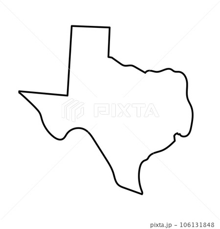 テキサス州の地図・アメリカのイラスト素材 [106131848] PIXTA