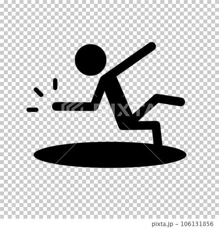 person falling into a hole 106131856