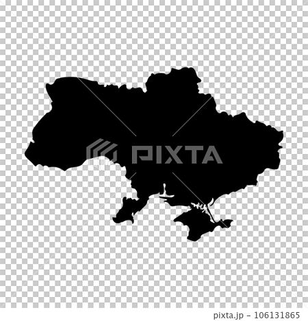 Ukraine map silhouette 106131865