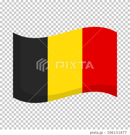 なびくベルギー国旗のアイコン。ベクター。 106131877