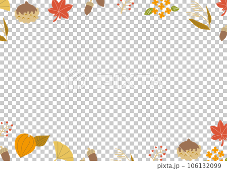 Cute autumn flower frame 01 Cute autumn flower frame 01 106132099