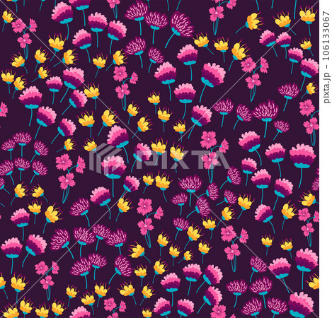 Clover blooming pink seamless pattern. St. Patrick's Day seamless pattern Clover blooming pink seamless pattern. St. Patrick's Day seamless pattern 106133067