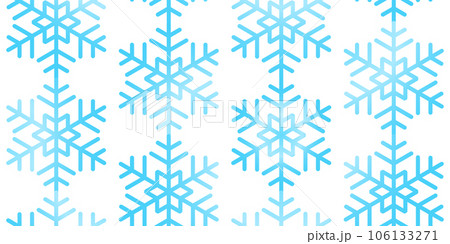 Winter seamless pattern with colorful gradient snowflakes on white background. Vector illustration for fabric, textile wallpaper, posters, gift wrapping paper. Christmas vector illustration 106133271