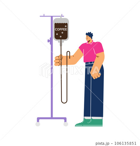 Happy young man holding dripper with coffee flat style, vector illustration Happy young man holding dripper with coffee flat style, vector illustration 106135851