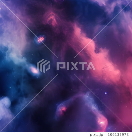 galaxy space random background, nebula light...のイラスト素材 [106135978] - PIXTA