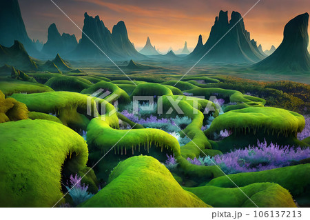 異世界の風景　奇妙な植物　4 106137213