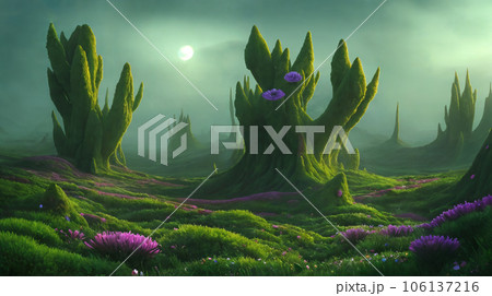 異世界の風景　奇妙な植物　7 106137216