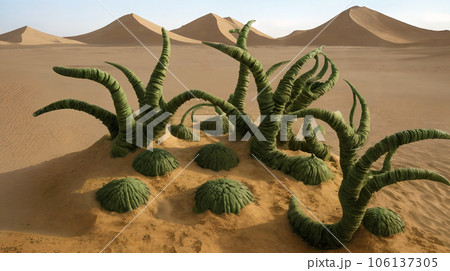 異世界の風景　砂漠の植物　2 106137305