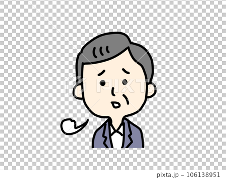 ため息　男性　シニア 106138951