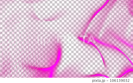 3D abstract digital technology pink light particles wave 106139032